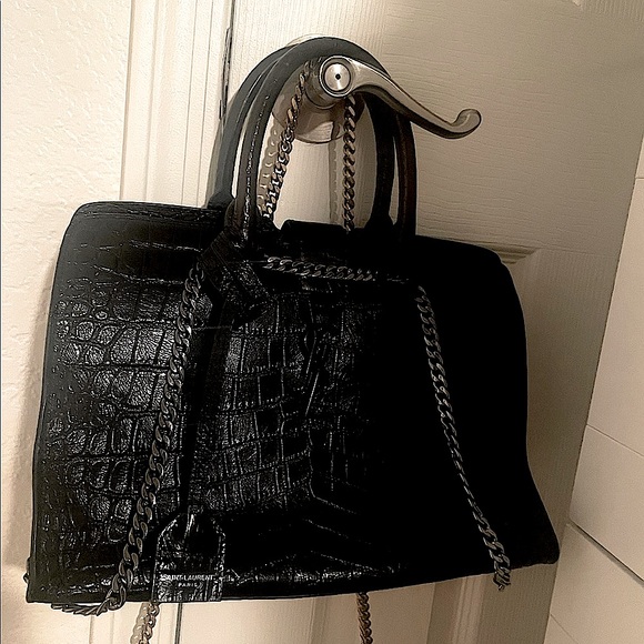 Saint Laurent Crocodile Caba Embossed Leather bag - Picture 2 of 7